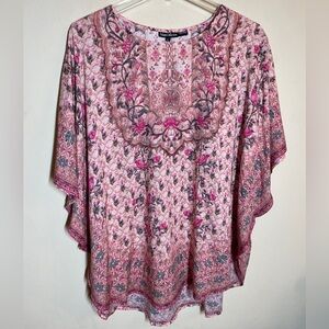 Tolani Collection Narissa Caftan Tunic Pink. Size Large